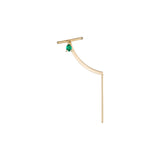 Esmeralda Cuff Gold Needle Earring