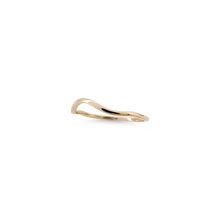 Nalu Plain Wave Band Ring