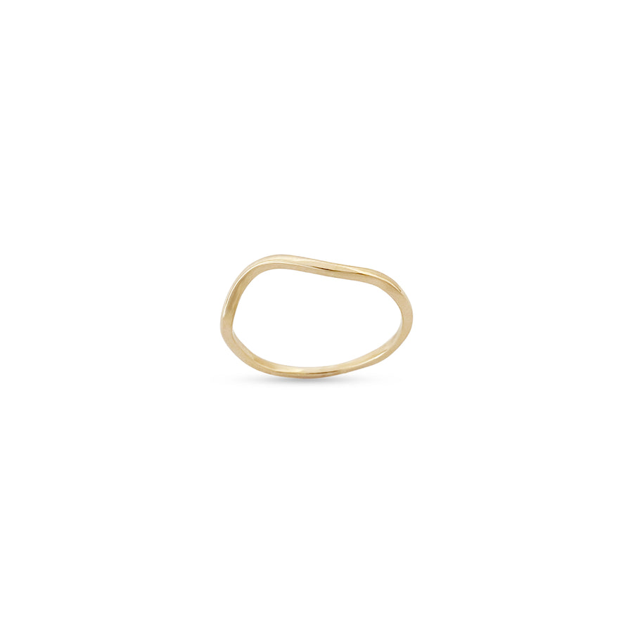 Nalu Plain Wave Band Ring