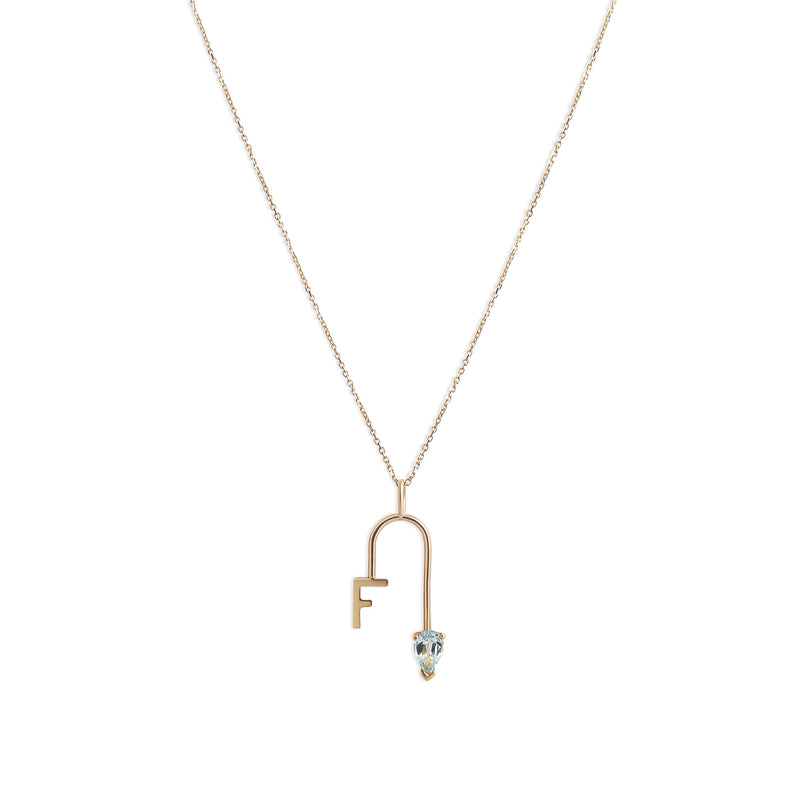 Teardrop Initial Necklace