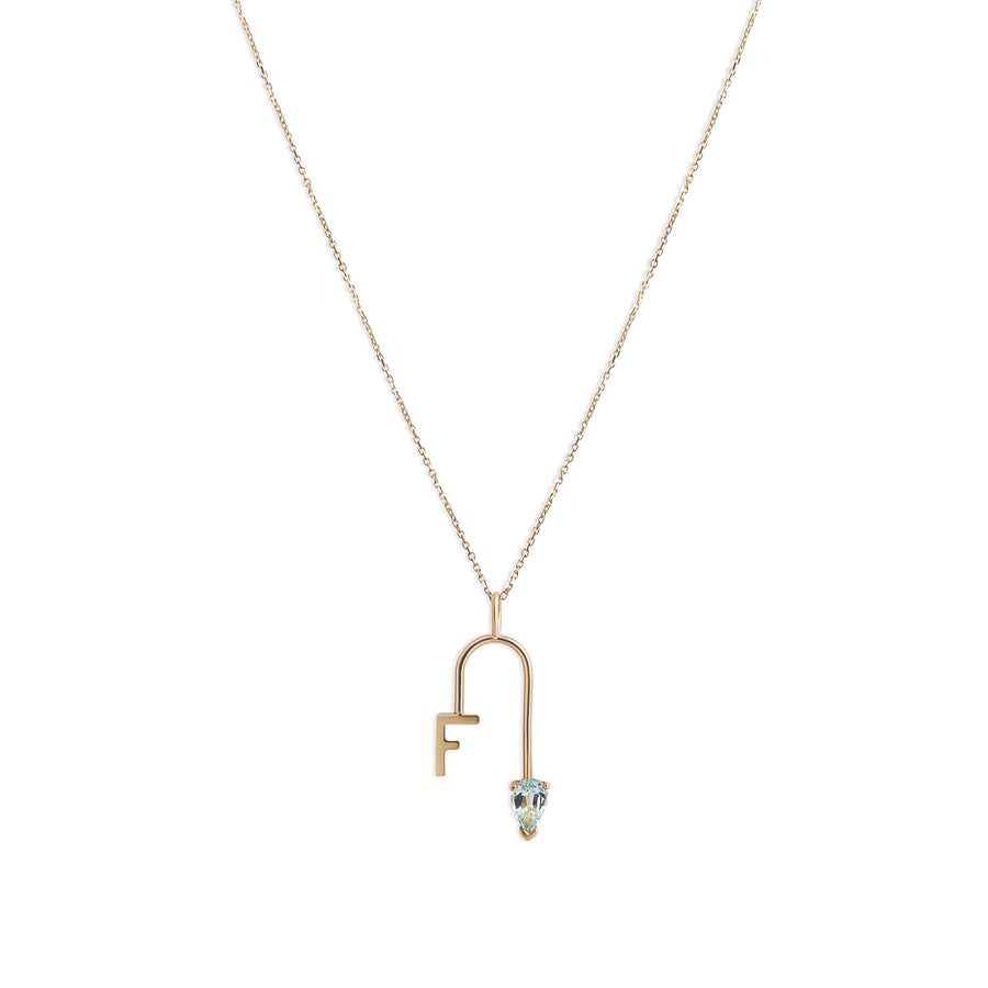 Teardrop Initial Necklace