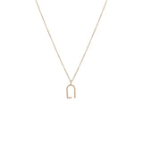 Single Initial Charm Necklace