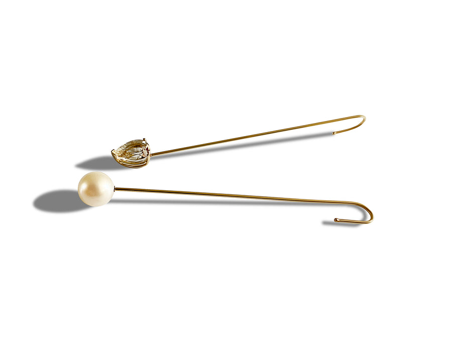 Pearl Drop Needle Earring