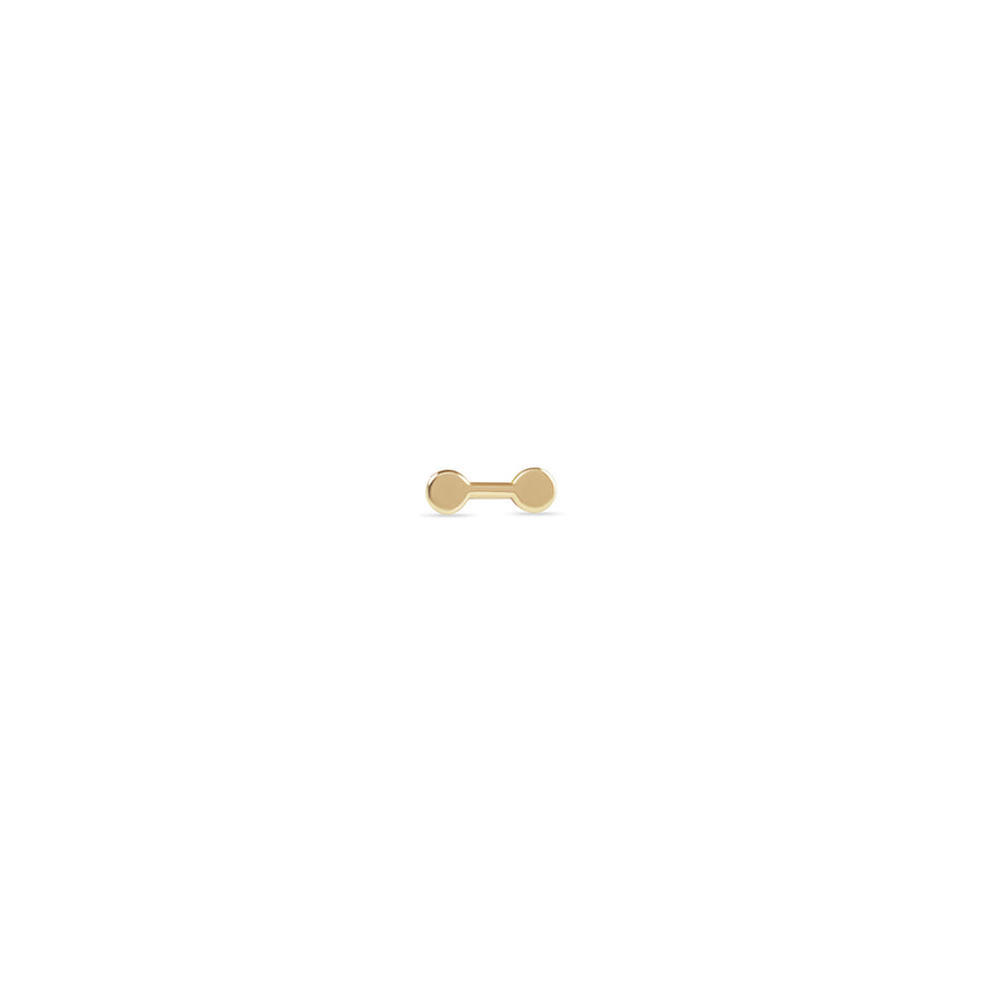 Balanced Sun Disc Bar Stud Earring