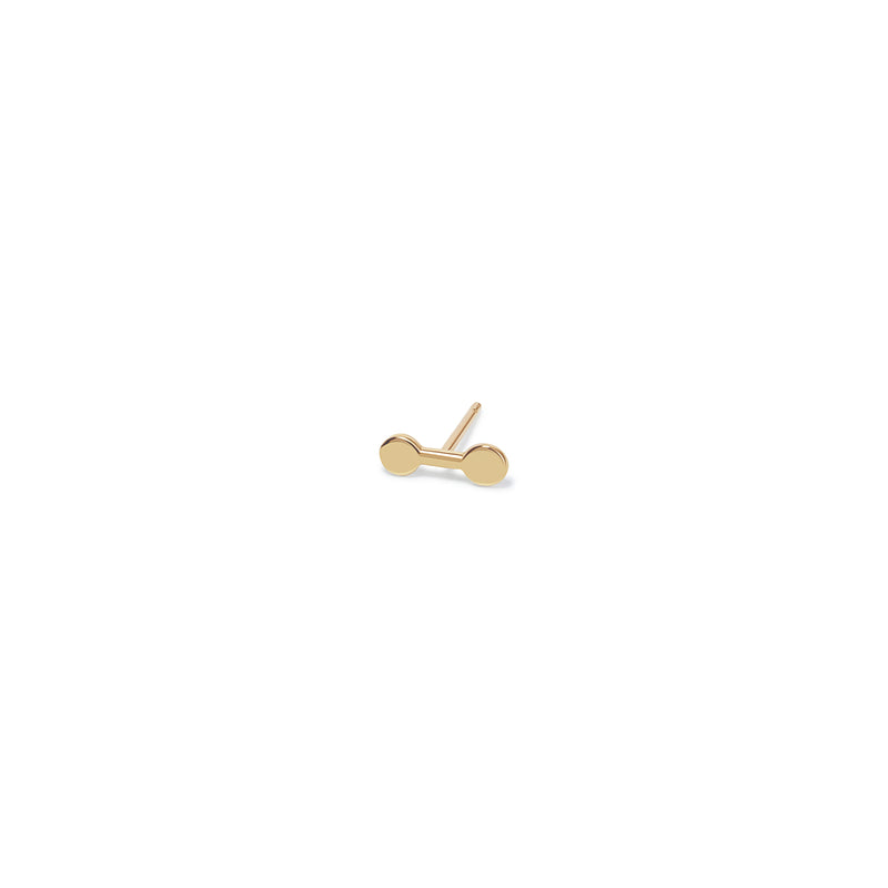 Balanced Sun Disc Bar Stud Earring