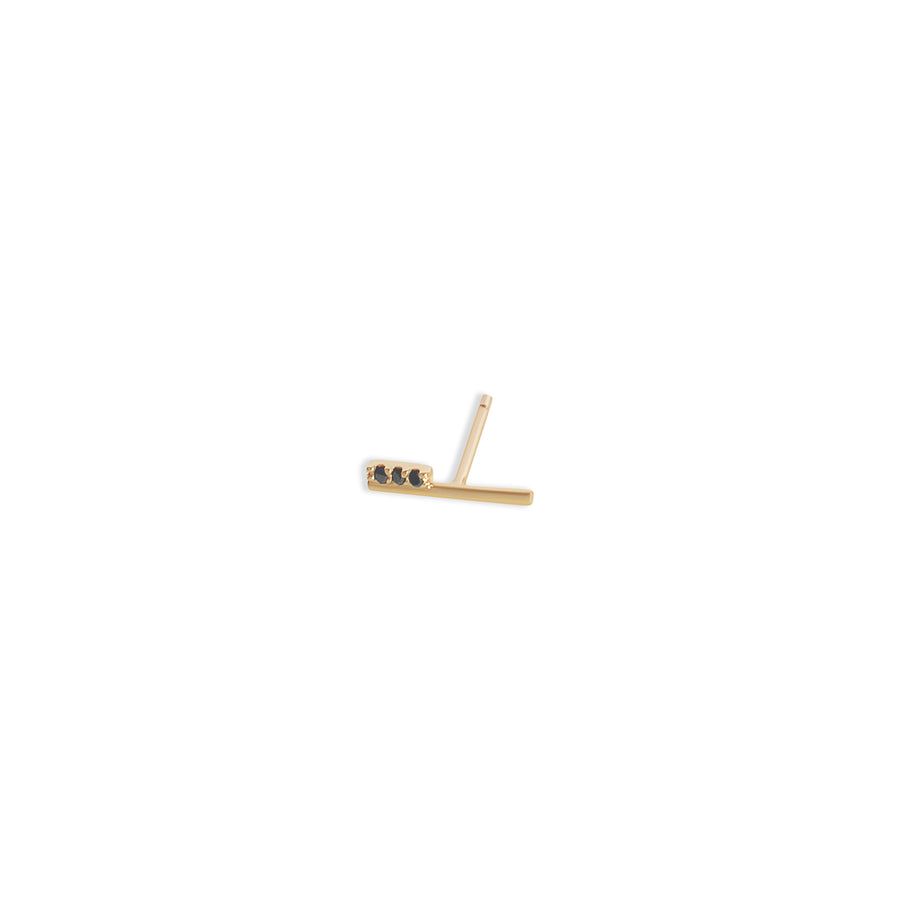 Unbalanced  Diamond Bar Stud Earring
