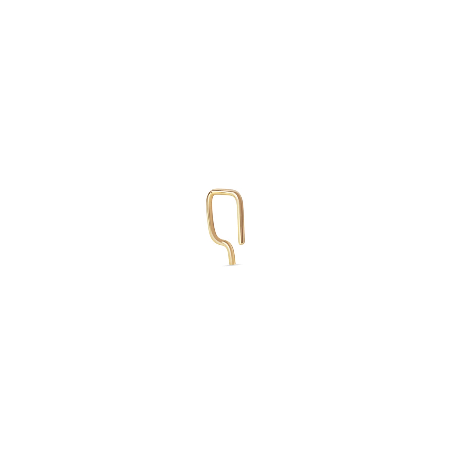 Solid  Tiny Square Open Hoop