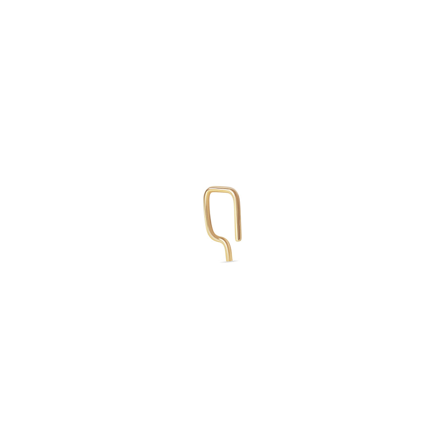 Solid  Tiny Square Open Hoop