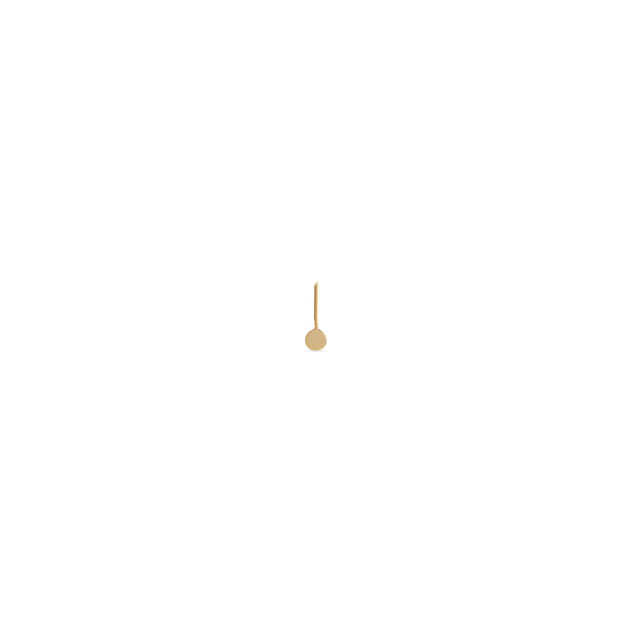 Large Sun Disc Gold Square Open Hoop