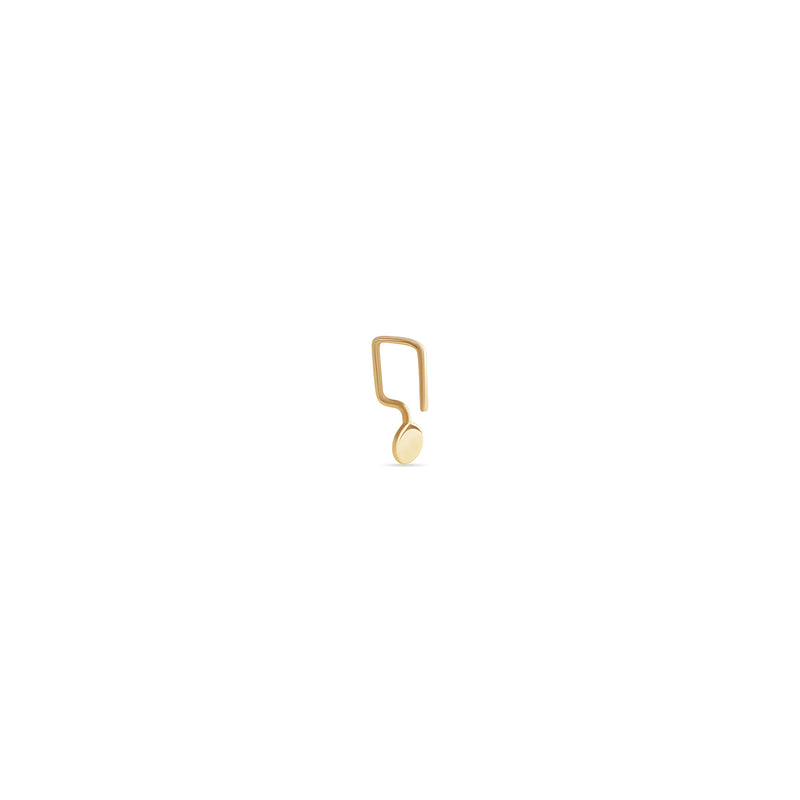 Large Sun Disc Gold Square Open Hoop