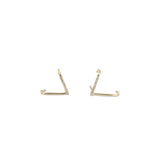 Pave Diamond Vector Cuff Earring