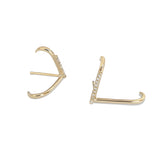 Pave Diamond Vector Cuff Earring