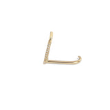 Pave Diamond Vector Cuff Earring