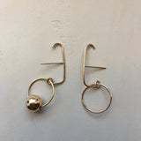 Chitara Hoop Suspender Gold Earring