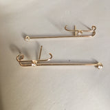 Dama Diamond Drama Gold  Suspender  Earrings