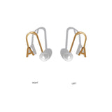 White Pearl Single Initial Stud Earring