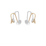White Pearl Single Initial Stud Earring