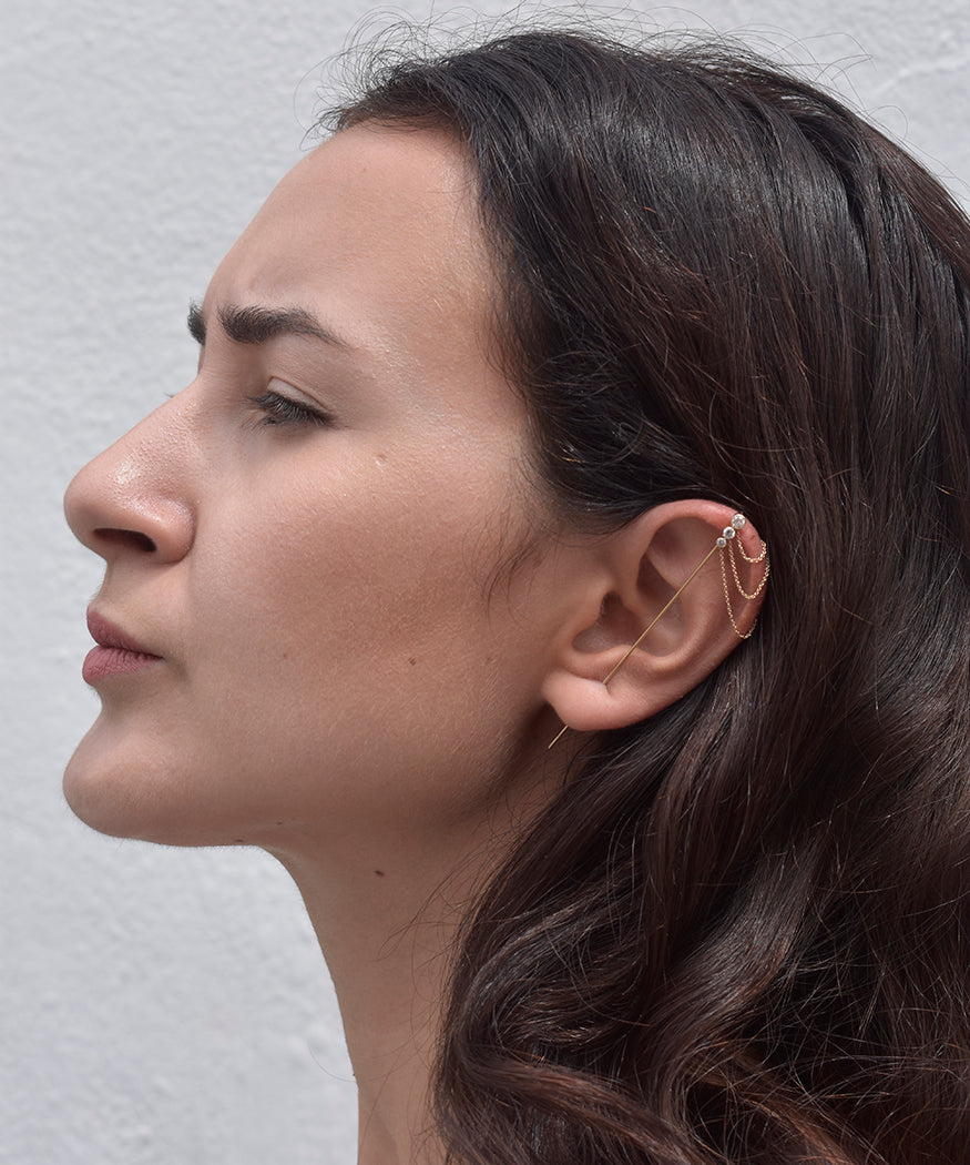Edition — Tension Drop Needle Earring (Ruby)
