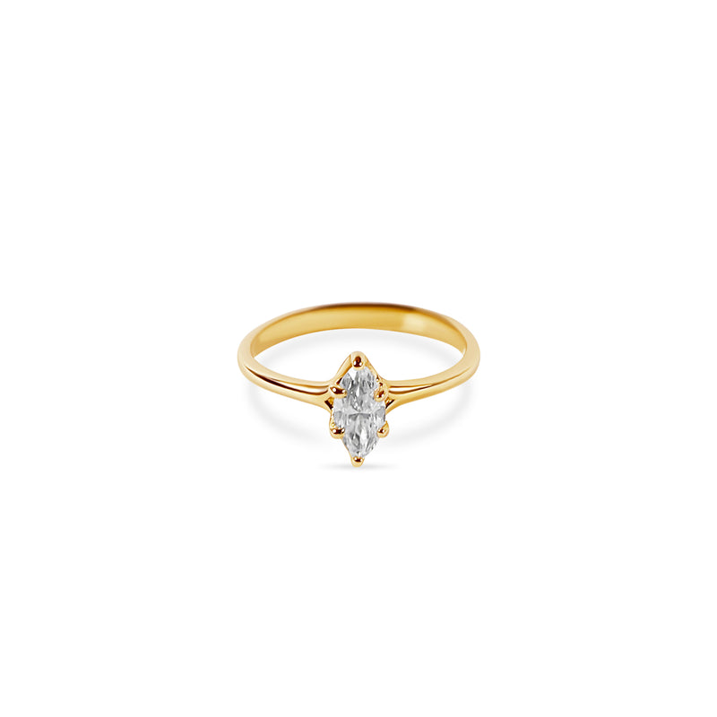 Marquise Shape Diamond Solitaire Ring
