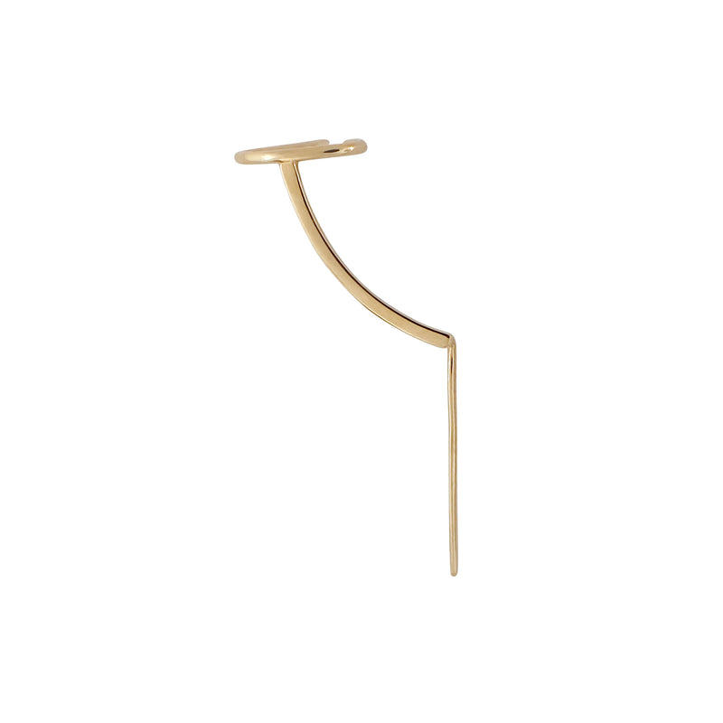 Mono Cuff Needle Gold Earring