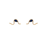 Sapphire Mumu Wave Stud Earring (single)
