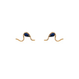Sapphire Mumu Wave Stud Earring (single)
