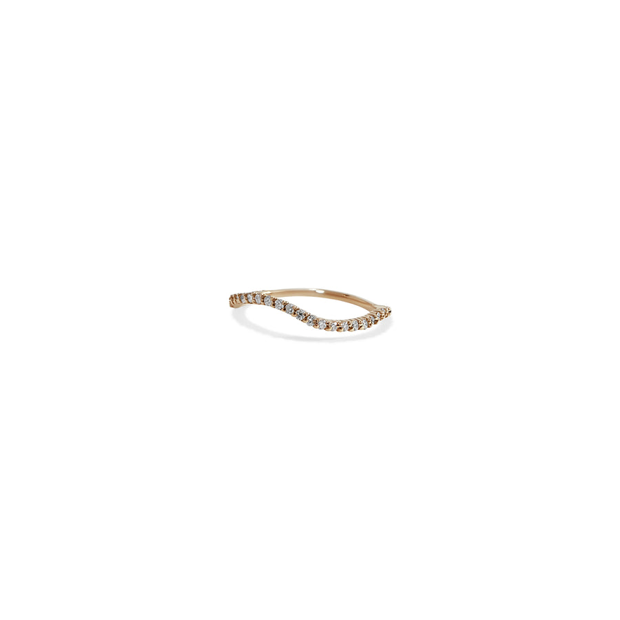 Pave Ocean Wave Diamond Band Ring