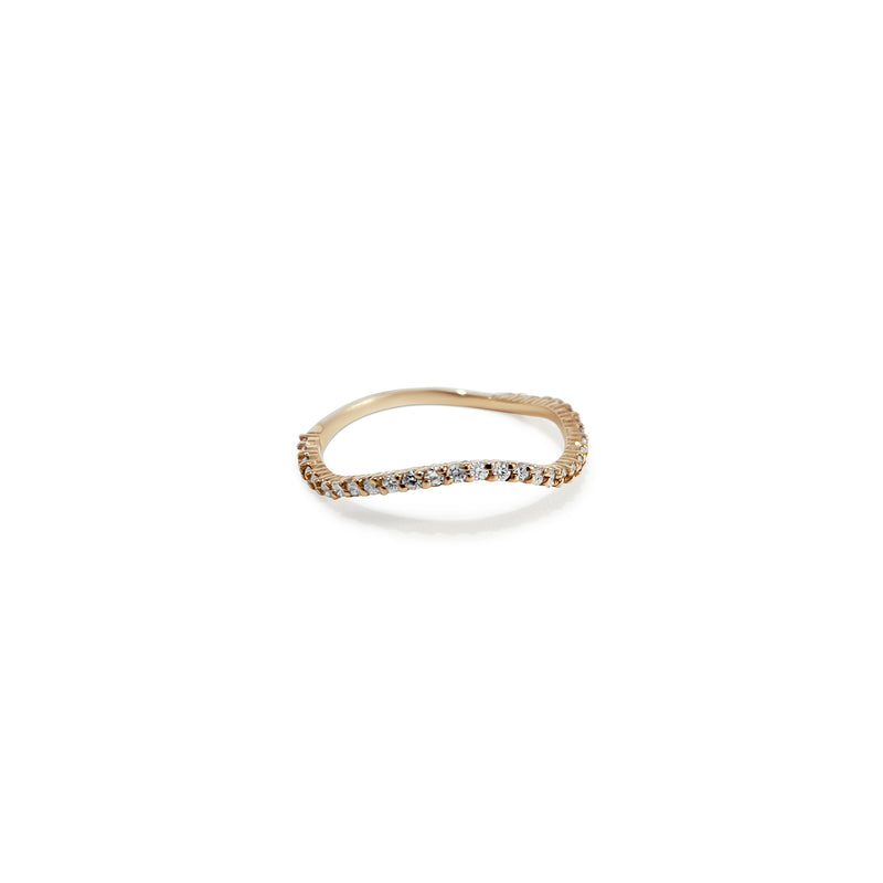 Pave Ocean Wave Diamond Band Ring