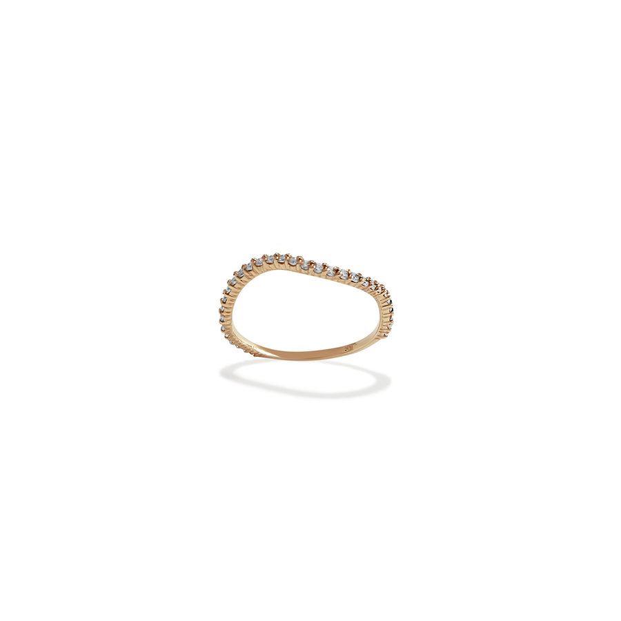 Pave Ocean Wave Diamond Band Ring