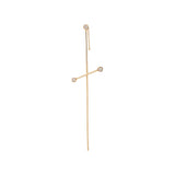 Three Pointer Needle Earring White Diamonds