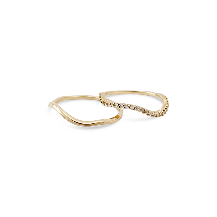 Nalu Plain Wave Band Ring