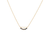 Majesty Curve Necklace Black Diamonds