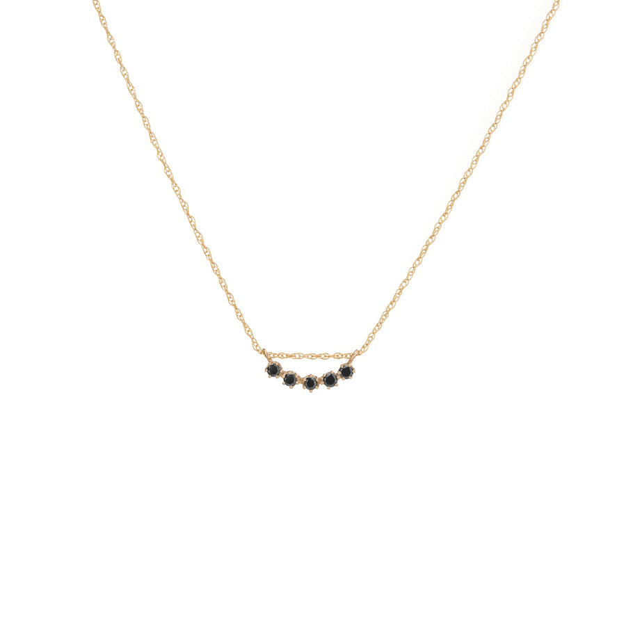 Majesty Curve Necklace Black Diamonds