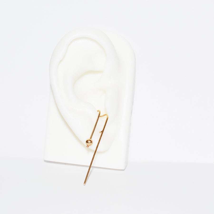 Ayasha Ball Drop Gold Suspender Earring
