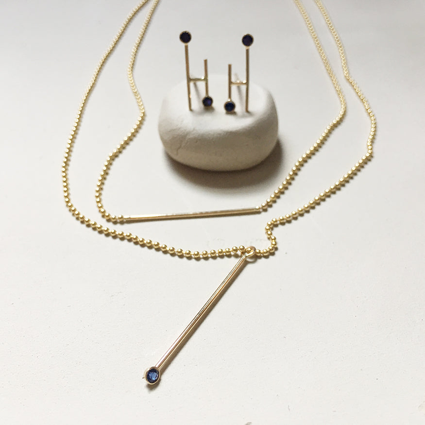 Ball Chain Drop Pendant Necklace