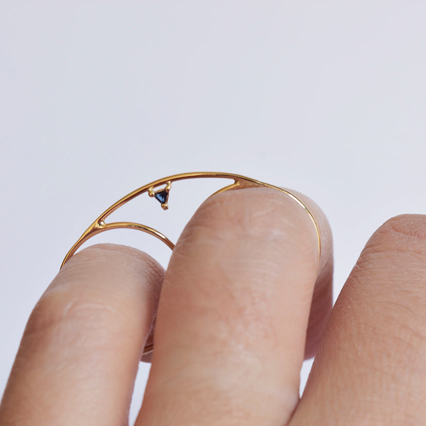 Connecting Element Double Gold Ring