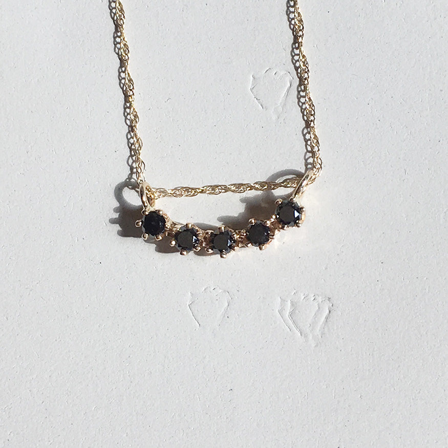 Majesty Curve Necklace White Diamonds