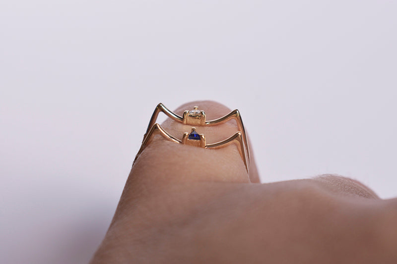 Star Element Cat Gold Ring