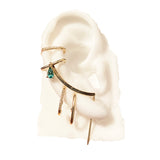 Esmeralda Cuff Gold Needle Earring