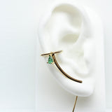 Esmeralda Cuff Gold Needle Earring