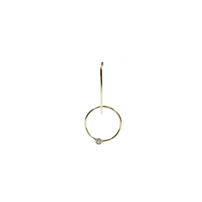 Charmante Hoop Suspender Gold Earring