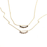 Majesty Curve Necklace Black Diamonds