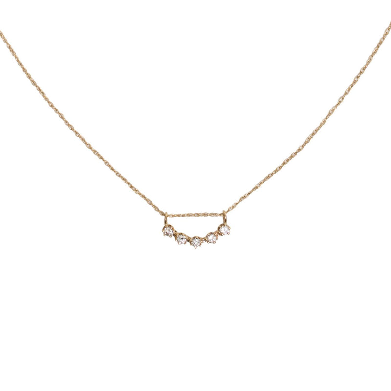 Majesty Curve Necklace White Diamonds