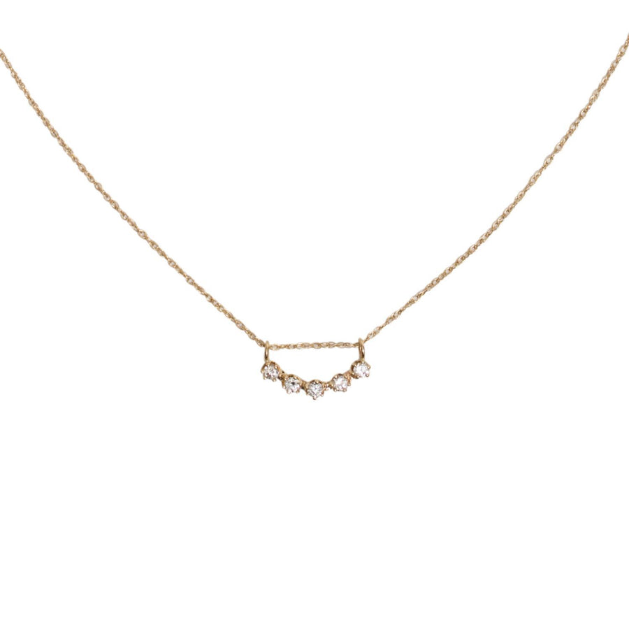 Majesty Curve Necklace White Diamonds