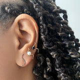 Pearl Wave Stud Earring (single)